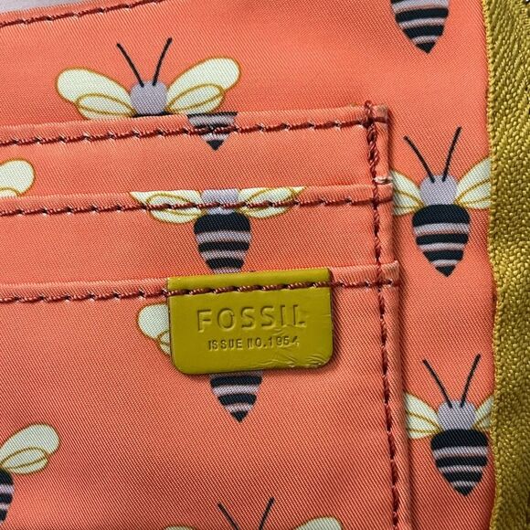 Fossil Cottagecore Bumblebee Print Nylon Crossbody Bag - Picture 10 of 11